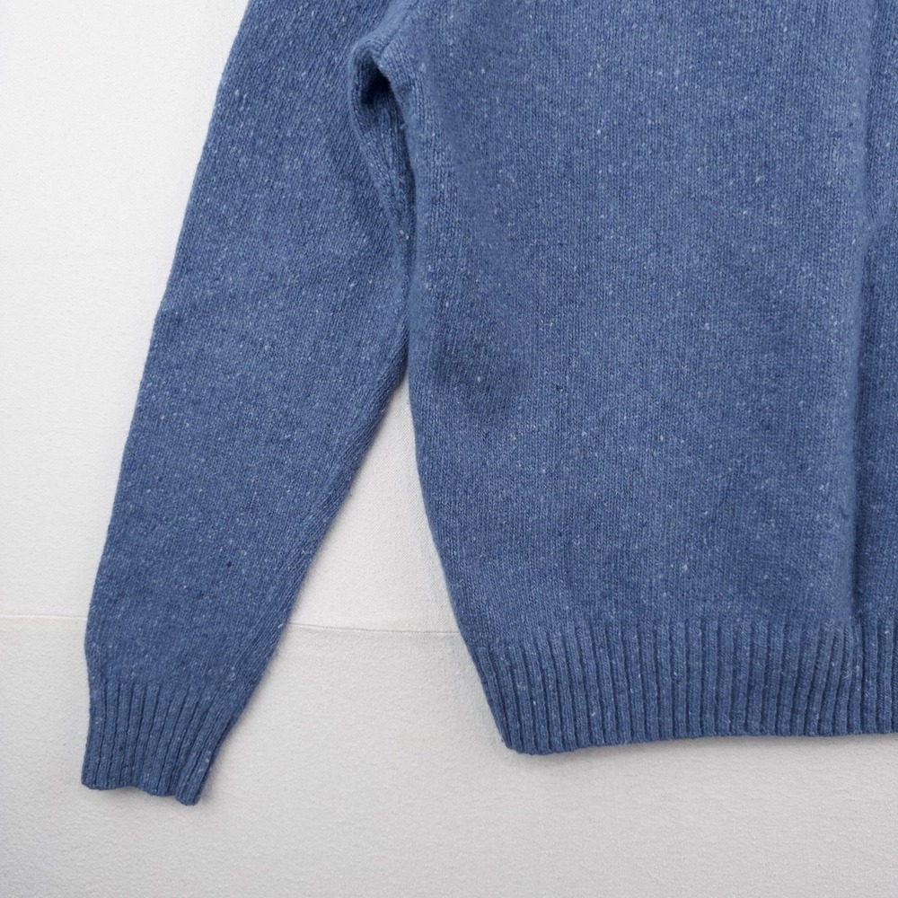 Polo Ralph Lauren Men's Large Blue Speckled Wool Blend Crew Neck Sweater - Picture 9 of 14